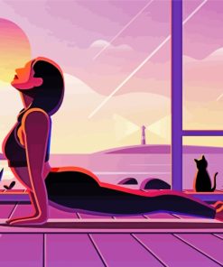 Yoga Girl Illustration Paint by numbers