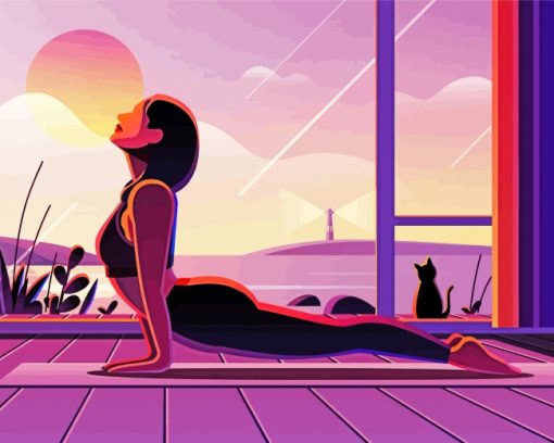 Yoga Girl Illustration Paint by numbers