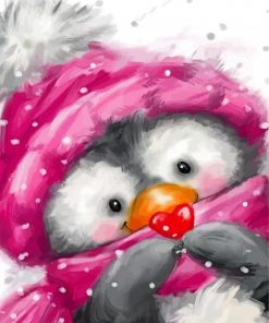 Adorable Penguin paint by numbers