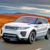 Aesthetic White Landrover Car paint by numbers