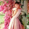 Audrey Hepburn Pink Dress paint by numbers