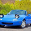 Blue Miata Car paint by numbers