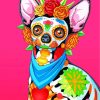 Chihuahua Day Of The Dead paint by numbers