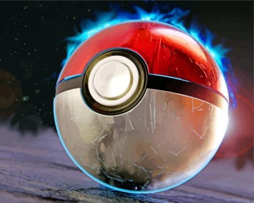 Cool Pokeball paint by numbers
