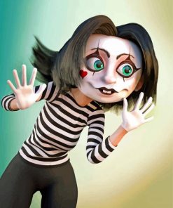 Female Mime paint by numbers
