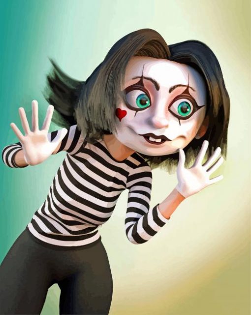 Female Mime paint by numbers