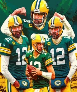 Aaron Rodgers Green Bay Packers paint by numbers