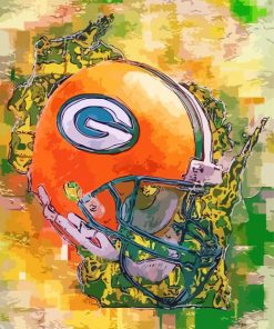 Green Bay Packers Helmet paint by numbers