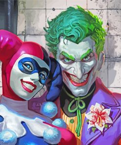 Harley Quinn And Joker paint by numbers