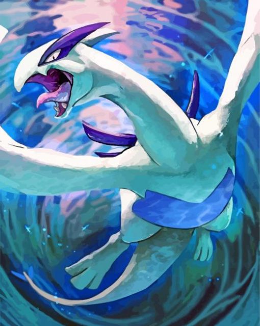 Lugia Pokemon Anime paint by numbers