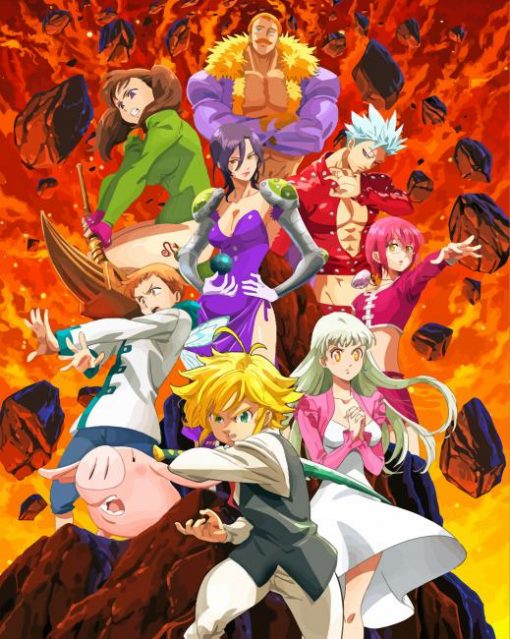 Nanatsu Seven Deadly Sins paint by numbers