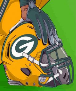 Packers Helmet paint by numbers