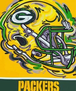 Packers Helmet Illustration paint by numbers