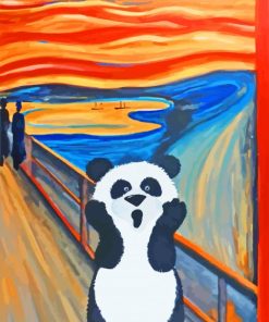Panda The Scream paint by numbers