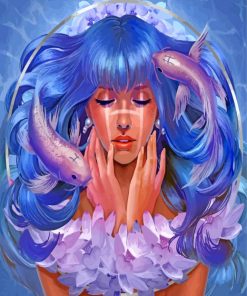 Pisces Girl paint by numbers