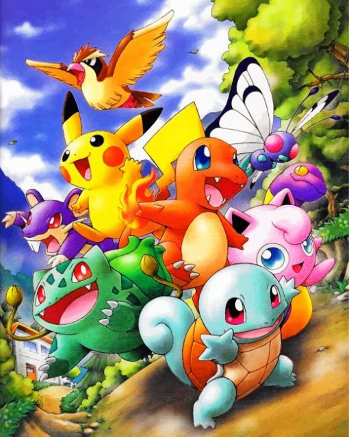 Pokemon Anime paint by numbers