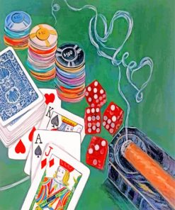 Poker Game paint by numbers