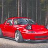 Red Miata paint by numbers