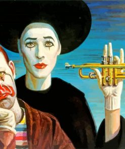 sad Mime clowns paint by numbers
