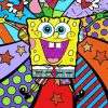 Spongebob Folk Art paint by numbers