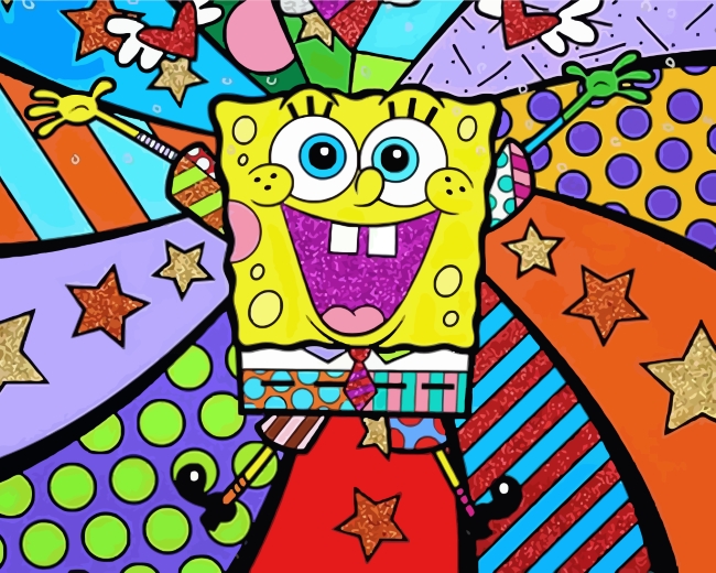 Spongebob Folk Art - Paint By Number - Painting By Numbers