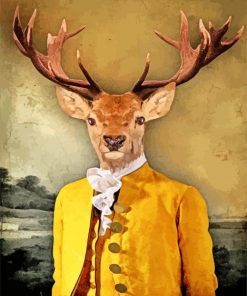 Vintage Mr Deer paint by numbers