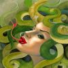 Woman With Snake Tongue paint by numbers
