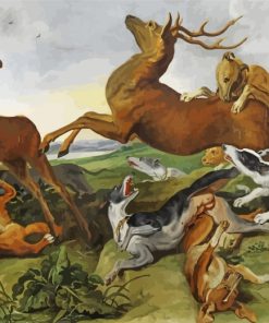 Animals Hunting Art paint by numbers