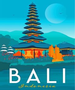 Bali Indonesia Poster Paint by numbers