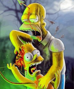 Bart And Homer Zombies paint by numbers