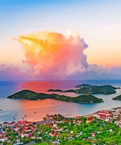 The Caribbean Island of St Thomas paint by numbers