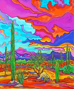Colorful Desert Art paint by numbers