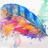 Colorful Feather Art paint by number