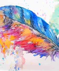 Colorful Feather Art paint by number