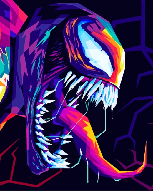 Colorful Venom paint by numbers
