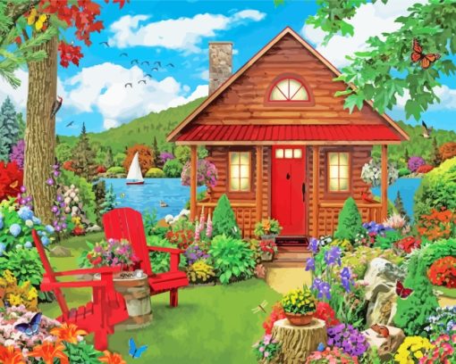 Cottage Garden paint by numbers