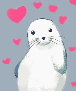 Cute Seal paint by numbers