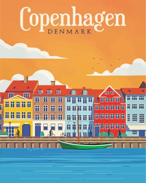 Denmark Copenhagen City paint by numbers