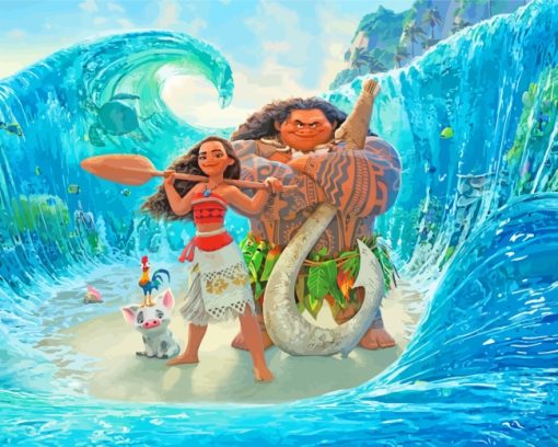 Disney Moana Animation Paint by numbers