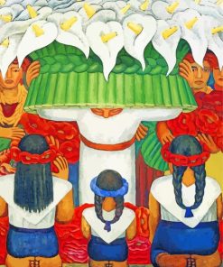 Flower Festival Freast Of Santa Anita Diego Rivera paint by numbers