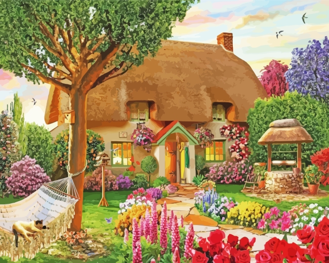 Garden House paint by numbers