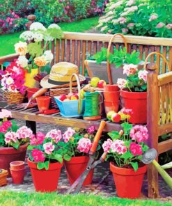 Garden Bench paint by numbers