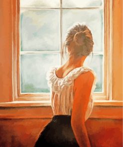 Girl At The Window paint by numbers