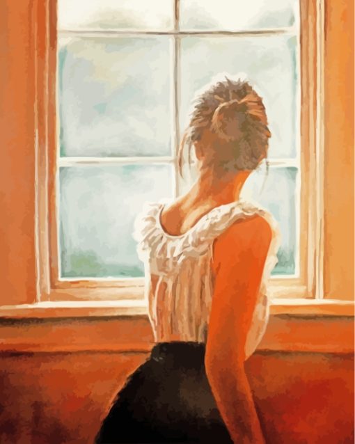 Girl At The Window paint by numbers