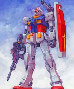 Gundam Robot Art paint by numbers