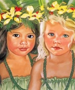Hawaiian Girls paint by numbers