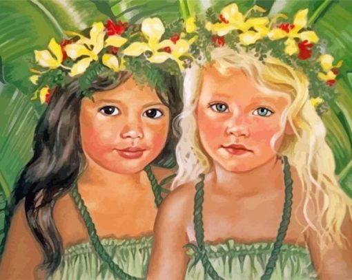 Hawaiian Girls paint by numbers