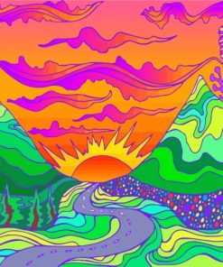 Hippie Landscape paint by numbers