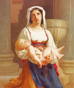 Italian Peasant With Child paint by numbers