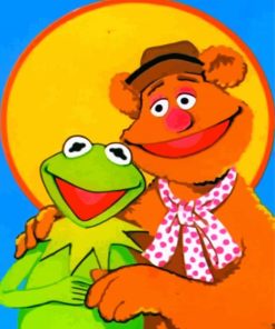 Kermit And Fozzie paint by numbers